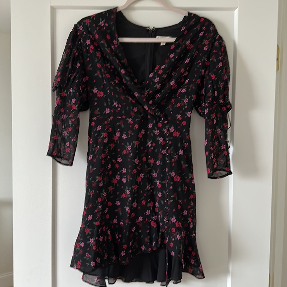 For Love & Lemons Rosie Button Mini Dress S